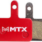 MTX Red Label RACE Disc Brake Pads - Ceramic/Kevlar Compound, Shimano Deore, 2-Piston, Single Set