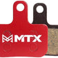 MTX Red Label RACE Disc Brake Pads - Ceramic/Kevlar Compound, SRAM Level / Red / Rival AXS / Force, 2-Piston, Single Set