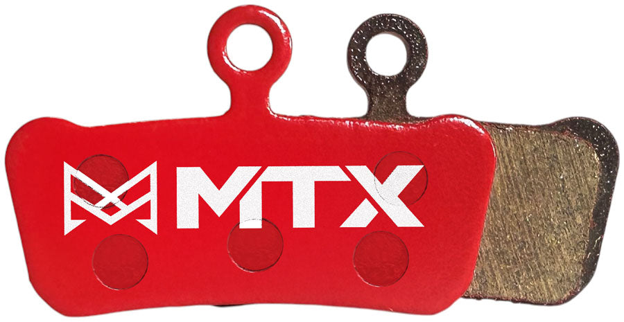 MTX Red Label RACE Disc Brake Pads - Ceramic/Kevlar Compound, SRAM G2 / Guide / Level 4P / Trail, 4-Piston, Single Set