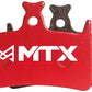 MTX Red Label RACE Disc Brake Pads - Ceramic/Kevlar Compound, Hope Tech 3 and Tech 4 E4 and RX4, 4-Piston, Single Set