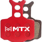 MTX Red Label RACE Disc Brake Pads - Ceramic/Kevlar Compound, Formula Cura, 2-Piston, Single Set