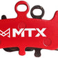 MTX Red Label RACE Disc Brake Pads - Ceramic/Kevlar Compound, Dominion A4 and T4, 4-Piston, Single Set