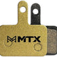 MTX Gold Label HD Disc Brake Pads - Ceramic/Kevlar Compound, Shimano Deore, 2-Piston, Single Set