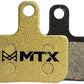 MTX Gold Label HD Disc Brake Pads - Ceramic/Kevlar Compound, SRAM Level / Red / Rival AXS / Force, 2-Piston, Single Set