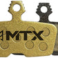 MTX Gold Label HD Disc Brake Pads - Ceramic/Kevlar Compound, SRAM Code / Motive / DB, 4-Piston, Single Set