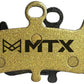 MTX Gold Label HD Disc Brake Pads - Ceramic/Kevlar Compound, Dominion A4 and T4, 4-Piston, Single Set