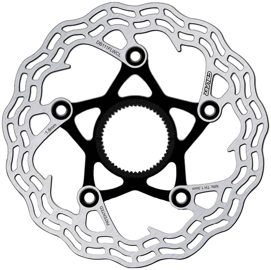 Galfer Shark Road Disc Brake Rotor - 140mm x 1.8mm, Centerlock, Black