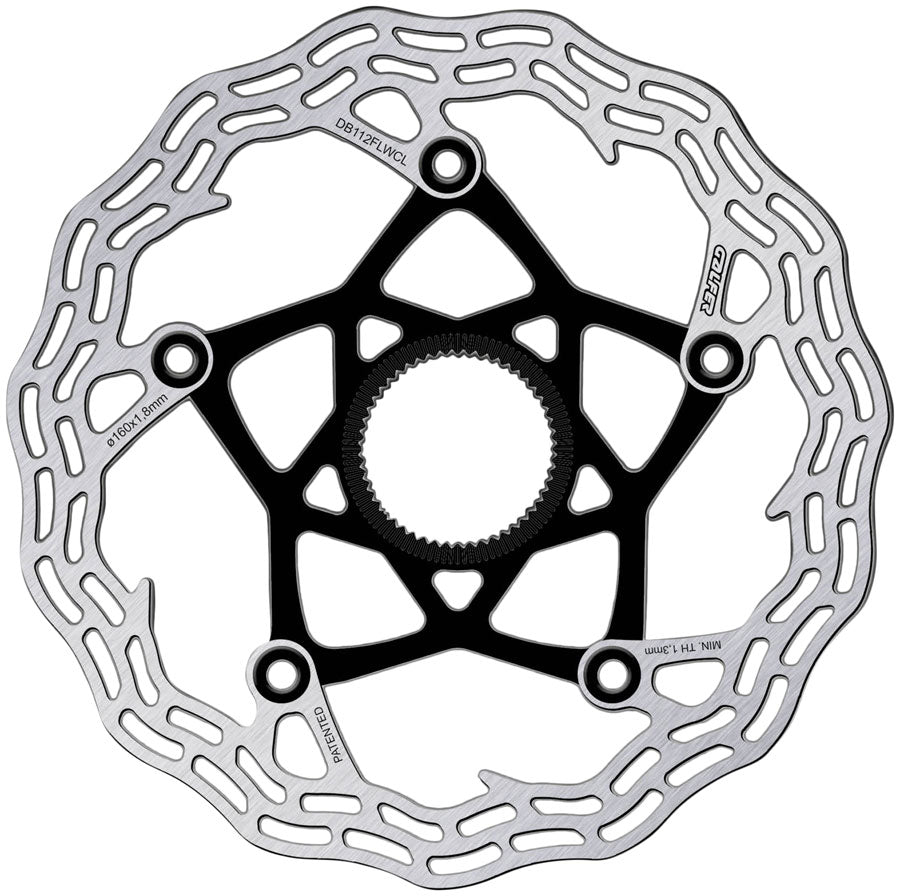 Galfer Shark Road Disc Brake Rotor - 160mm x 1.8mm, Centerlock, Black