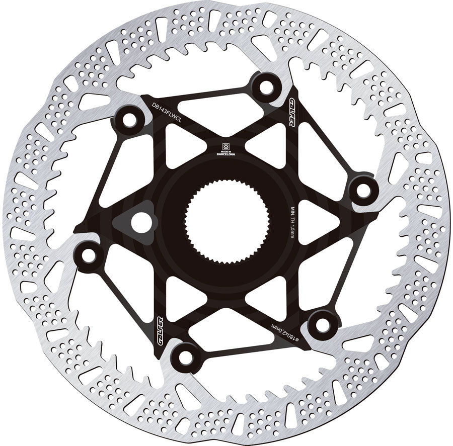 Galfer Shark Evo Disc Brake Rotor - 180mm x 2.0mm, Centerlock, Black