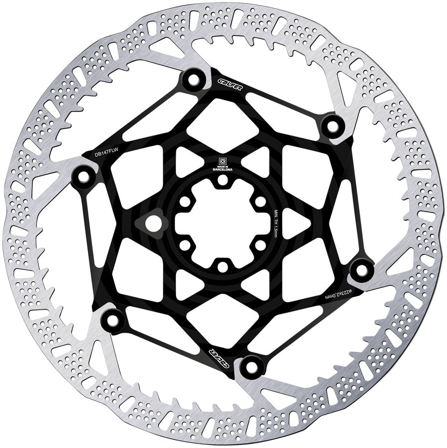 Galfer Shark Evo Disc Brake Rotor - 223mm x 2.0mm, 6-Bolt, Black