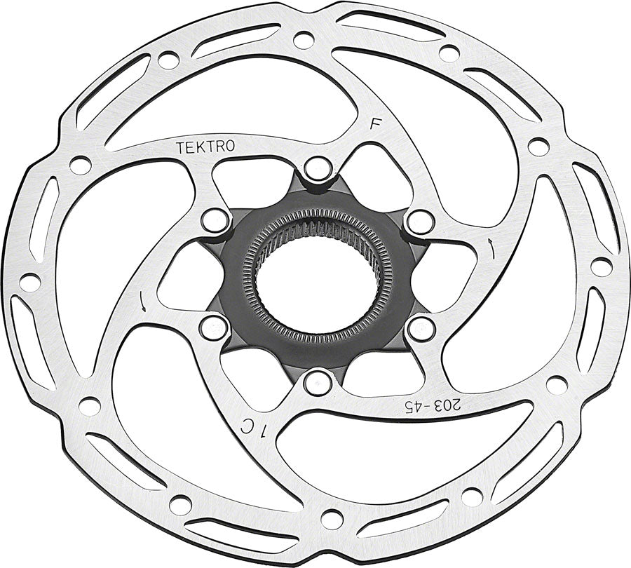 Tektro TR203-45 Disc Brake Rotor - 203mm, Center-Lock, 2.3mm Thickness, Silver