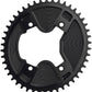 Wolf Tooth Elliptical Aero 110 Asymmetric BCD Chainring - 46t, 110 Asymmetric BCD, 4-Bolt, Drop-Stop ST, For Shimano GRX 800 Series, Black