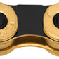 KMC X-Flat Waxed Chain - 12/13-Speed, 126 Links, Compatible with SRAM T-Type and AXS Systems, Ti Gold/Black