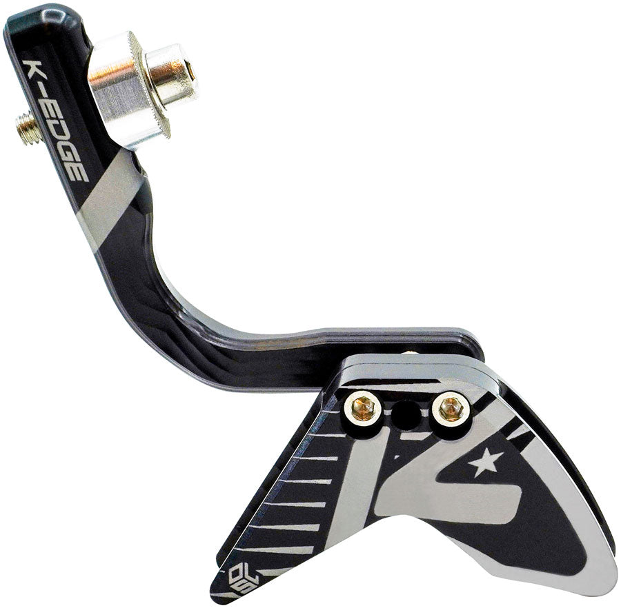 K-EDGE Elevate Race 1x Chain Guide - 40-52t, Braze-On, Black/Silver Anodized