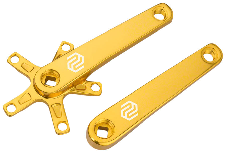 Promax SQ-1 Crank Arm Set - 160mm, Square Taper JIS Spindle Interface, 110mm BCD, Gold