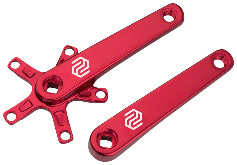 Promax SQ-1 Crank Arm Set - 160mm, Square Taper JIS Spindle Interface, 110mm BCD, Red