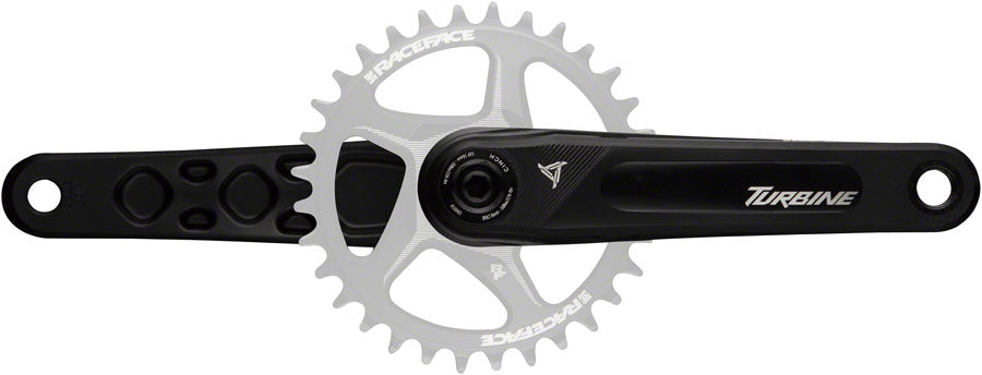 RaceFace Turbine Crankset - 160mm, Direct Mount, 143mm Spindle with CINCH Interface, 7050 Aluminum, Black
