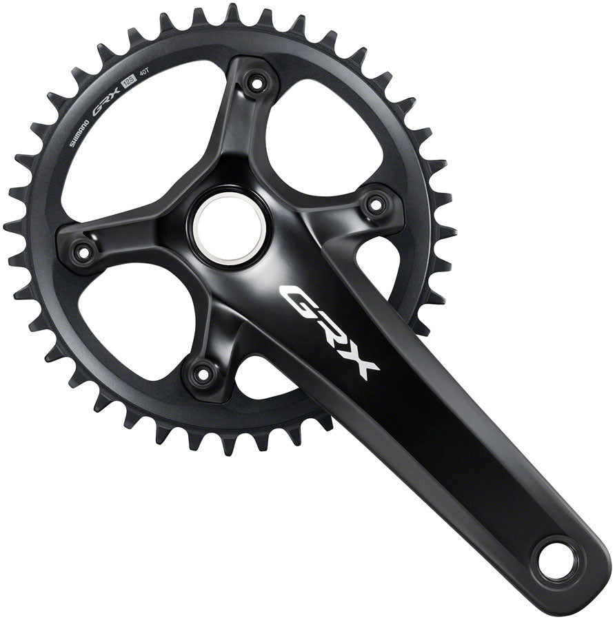 Shimano GRX FC-RX820-1 Crankset - 165mm, 12/13-Speed, 42t, Asymmetric 110 BCD, Hollowtech II, Black