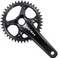Shimano GRX FC-RX820-1 Crankset - 170mm, 12-Speed, 42t, Asymmetric 110 BCD, Hollowtech II, Black