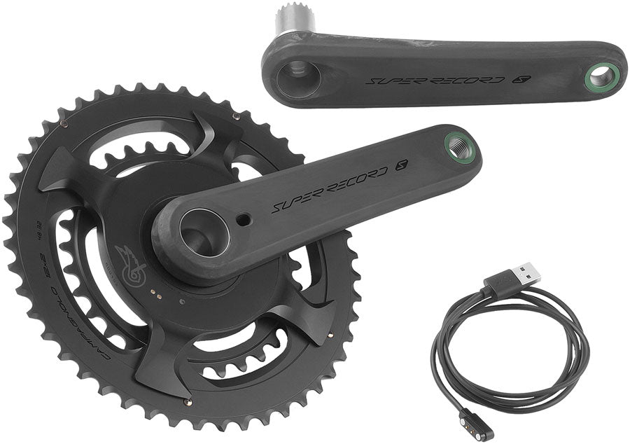 Campagnolo Super Record S Wireless Power Meter Crankset - 175mm, 12-Speed, 50/34t, Campy 121/88 Asym BCD, Ultra Torque Spindle, Carbon