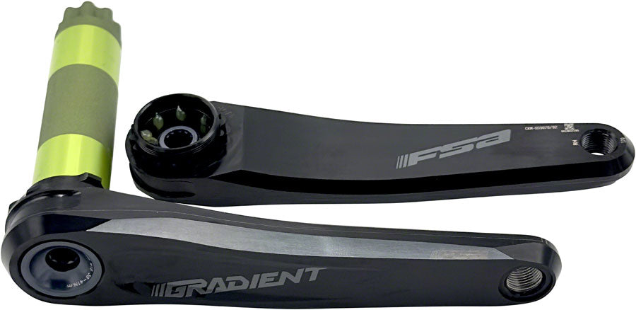 Full Speed Ahead Gradient Modular 1x Crankset - 165mm, Fits Shimano and SRAM 11/12-Speed Drivetrains, 30mm BB392EVO Spindle, Black