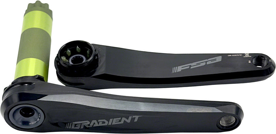 Full Speed Ahead Gradient Modular 1x Crankset - 170mm, Fits Shimano and SRAM 11/12-Speed Drivetrains, 30mm BB392EVO Spindle, Black