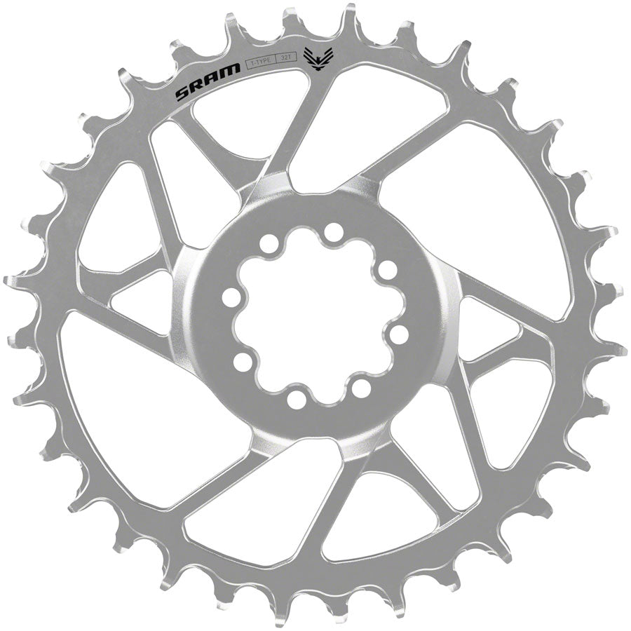 SRAM Eagle 90 T-Type Direct Mount Chainring - 32t, 12-Speed, 8-Bolt Direct Mount, 3mm Offset, Steel, Silver