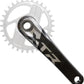 Shimano XTR FC-9200 XC Crankset - 165mm, 12-Speed, 1x, Direct Mount, Hollowtech II Hollow-Forged Crankarms, Black/Silver