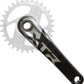 Shimano XTR FC-9200 XC Crankset - 175mm, 12-Speed, 1x, Direct Mount, Hollowtech II Hollow-Forged Crankarms, Black/Silver