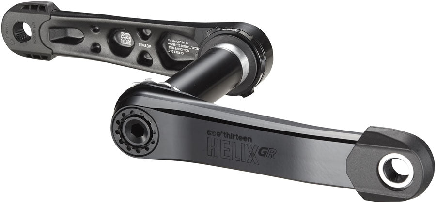 e*thirteen Helix Race GR Crankset - 165mm, 73mm, 30mm Spindle with e*thirteen P3 Connect Interface, Black