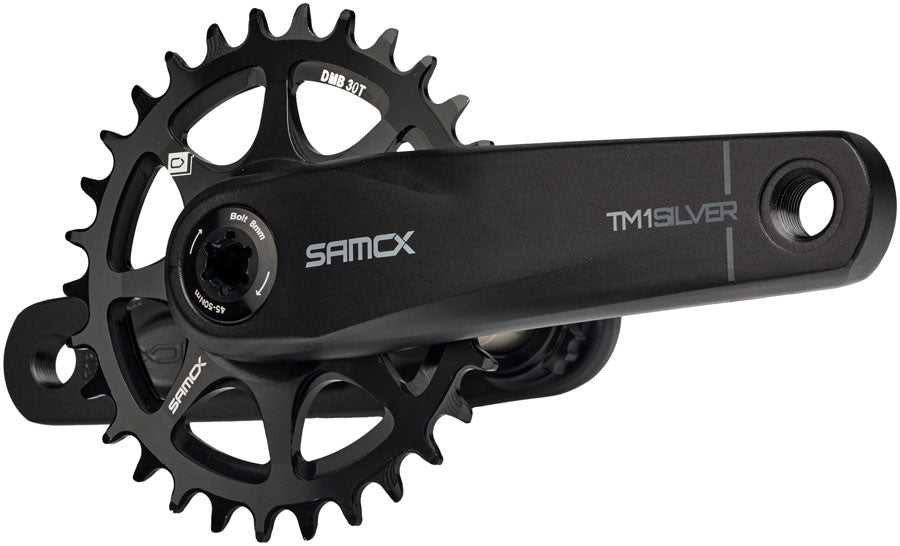 samox-silver-tm-1-crankset-165mm-3-bolt-direct-mount-30t-chainring-24mm-chromoly-spindle-black