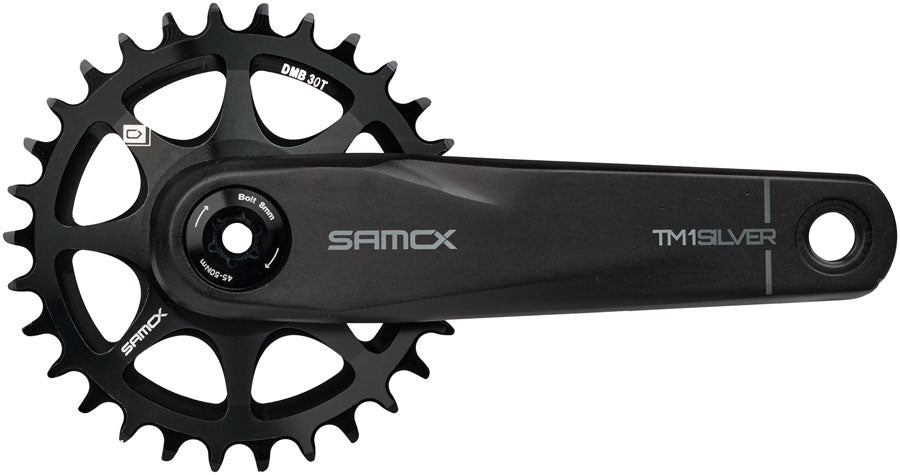 samox-silver-tm-1-crankset-165mm-3-bolt-direct-mount-30t-chainring-24mm-chromoly-spindle-black