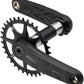 Samox Silver DH-1 Crankset - 155mm, 3-Bolt Direct Mount 34t Chainring, 28.99mm Aluminum Spindle, Black