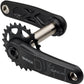 Samox Silver DJ-1 Crankset - 160mm, 3-Bolt Direct Mount 25t Chainring, 24mm Chromoly Spindle, Black
