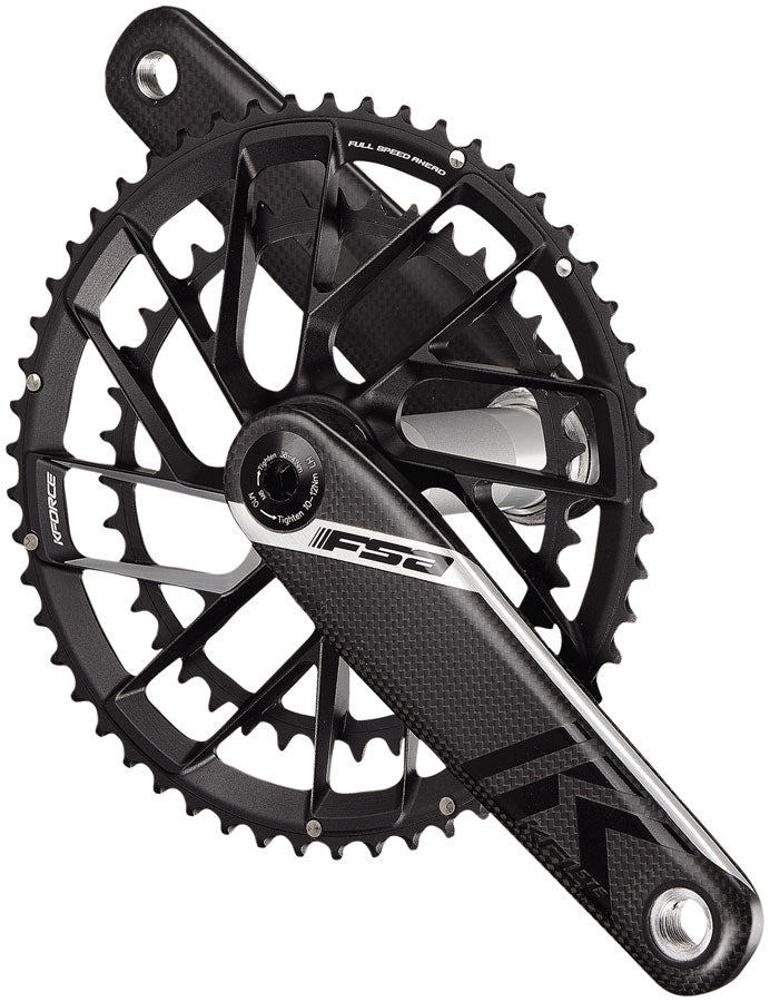 Full Speed Ahead K-Force Team Edition 2x Crankset -165mm, 50/34t, 11-Speed, Direct Mount Chainring, 386EVO Spindle, Carbon/Black