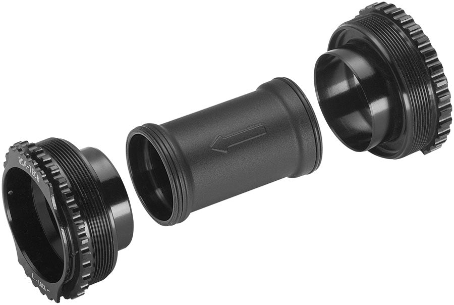 Campagnolo Super Record QCK-TECH English/BSA Threaded Bottom Bracket Cup Kit - For use with Ultra-Torque Crank Spindles, 68mm, Black