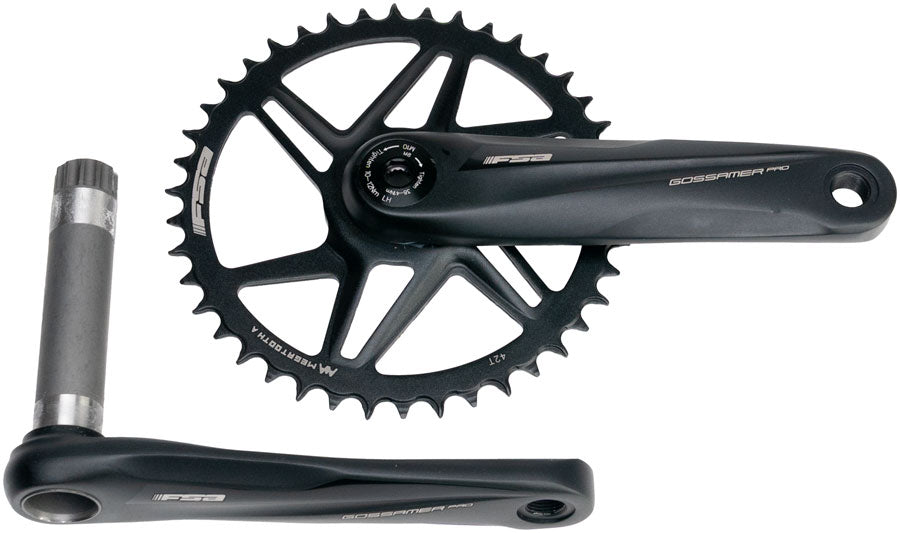 Full Speed Ahead Gossamer Pro AGX+ 1x Crankset - 160mm, 11-Speed, 42t, Direct Mount, MegoExo Spindle, Black