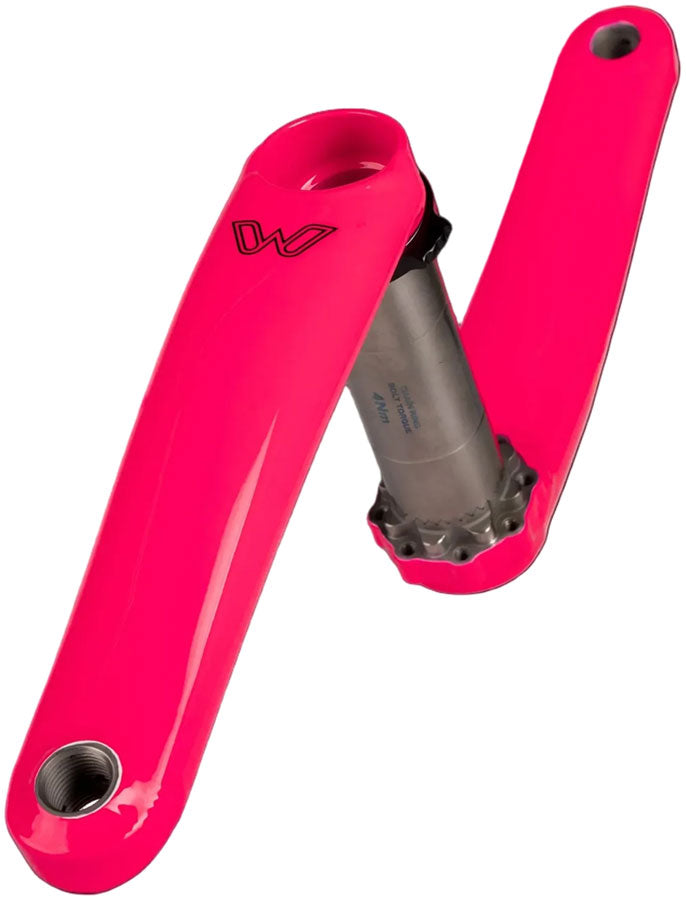 Cane Creek eeWings All-Road Titanium Crankset - 170mm, 8-Bolt Direct Mount, 30mm Spindle, Flamingo Pink