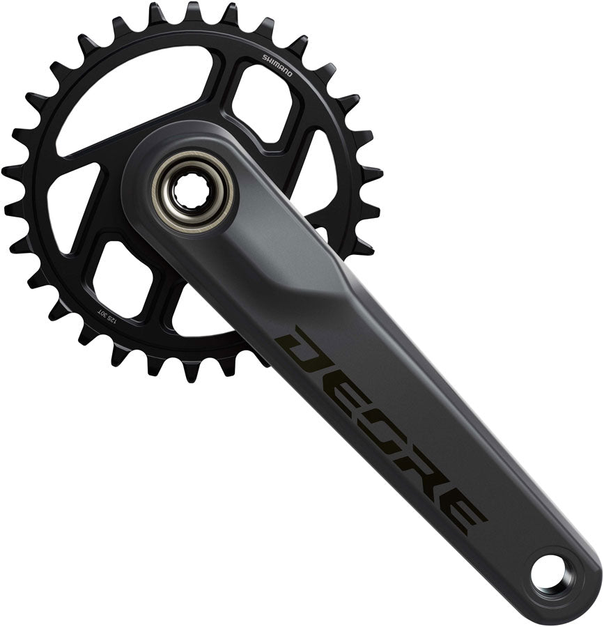 Shimano Deore FC-M6200 Crankset - 170mm, 12-Speed, 30t, 55mm Chainline, Dark Gray/Black