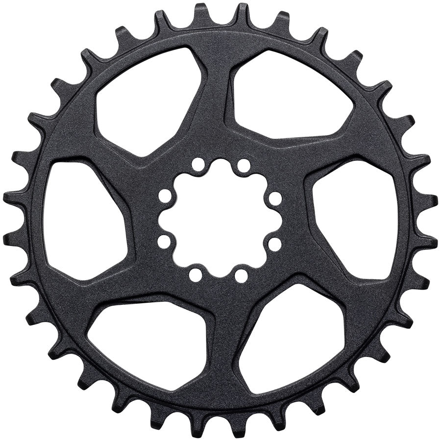 Samox Gold Direct Mount Chainring - 32t, 8-Bolt, 0mm Offset, Aluminum, Sandblast Anodized Black