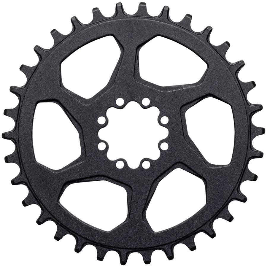 Samox Gold Direct Mount Chainring - 34t, 8-Bolt, 3mm Offset, Aluminum, Sandblast Anodized Black