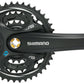 Shimano Altus FC-M311 Crankset - 170mm, 7/8-Speed, 48/38/28t, Riveted, Square Taper JIS Spindle Interface, Black