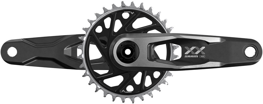SRAM XX Downhill T-Type Crankset - 150mm, 7-Speed, 34t 3mm Offset Chainring, Direct Mount, 55mm Chainline, DUB Wide Spindle, Black