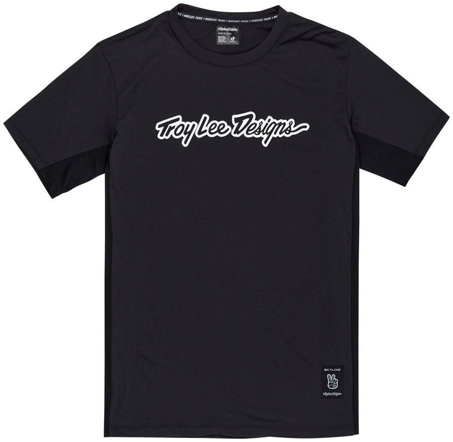 Troy Lee Designs Skyline Short Sleeve Ride Tee – Signature Black, Large
