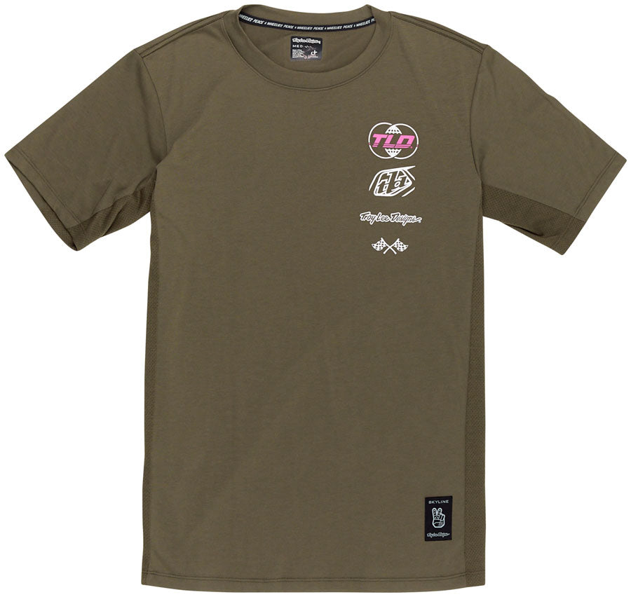 Troy Lee Designs Skyline Short Sleeve Ride Tee – Worldwide Caper, Small