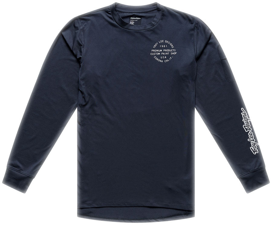 Troy Lee Designs Ruckus Long Sleeve Ride Tee – Pressed Carbon, Large