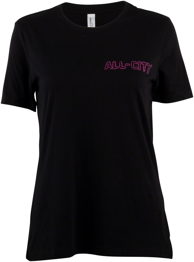 All-City Night Claw Women's T-Shirt - Black, Blue/ Green, Magenta, X-Large