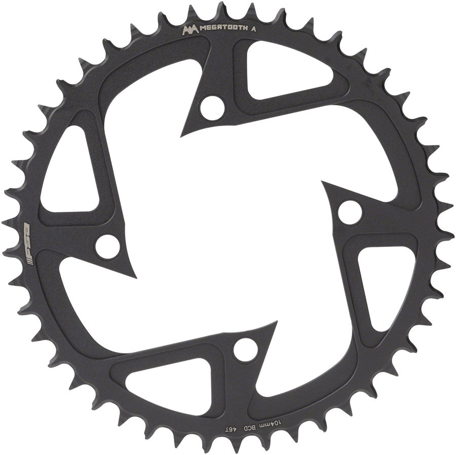 Full Speed Ahead Ebike MegaTooth Chainring for Bosch Gen 4 - 48t, 104 BCD, 4-Bolt, Aluminum, Black