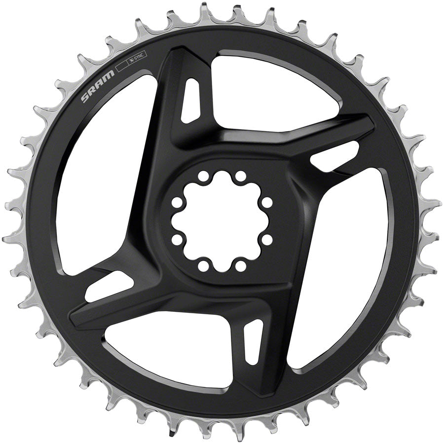 SRAM RED X-Sync Chainring - 44t, 12/13-Speed, 8-Bolt Direct Mount, 6.5mm Offset, Black/Silver, E1