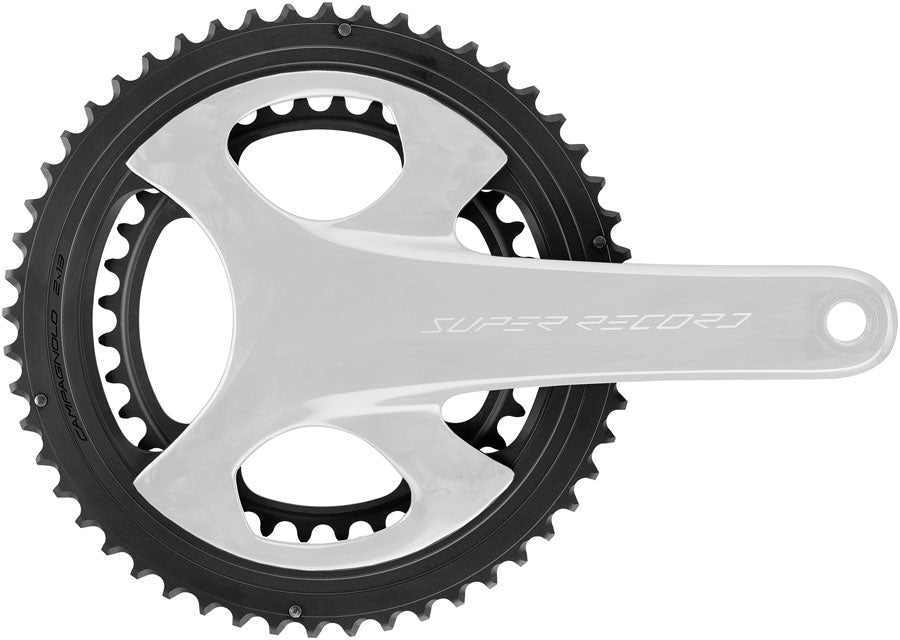 Campagnolo Super Record 13 2x Chainring Set - 50/34t, 121/88 BCD, For 13-Speed, Aluminum, Black